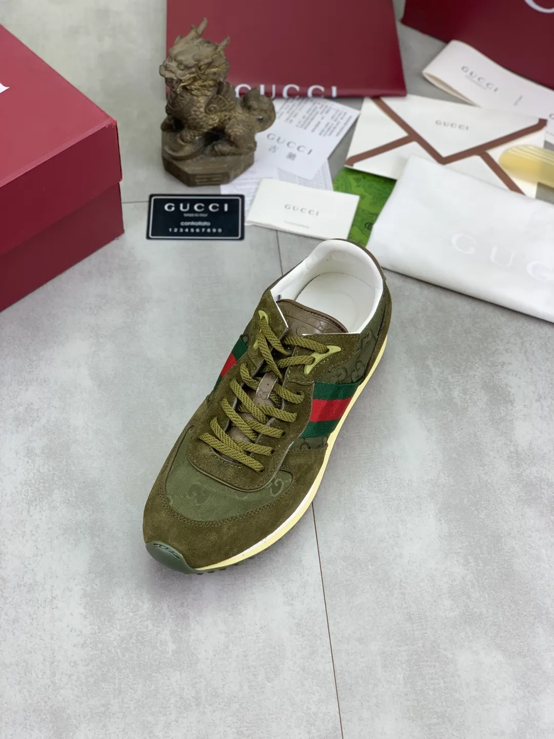 Men's shoes 💰P640 New Gucci Gucci Top version Latest catwalk style Re-Motion series Thick-soled casual sports shoes Original purchase and development ▪️Fabric: Original custom imported first-layer cowhide ▪️Sole: Original molded TPU material ▪️Sole thickness: 3.5CM ▪️Size: Men 39-45 Color: 8️⃣ colors available, boutique packaging